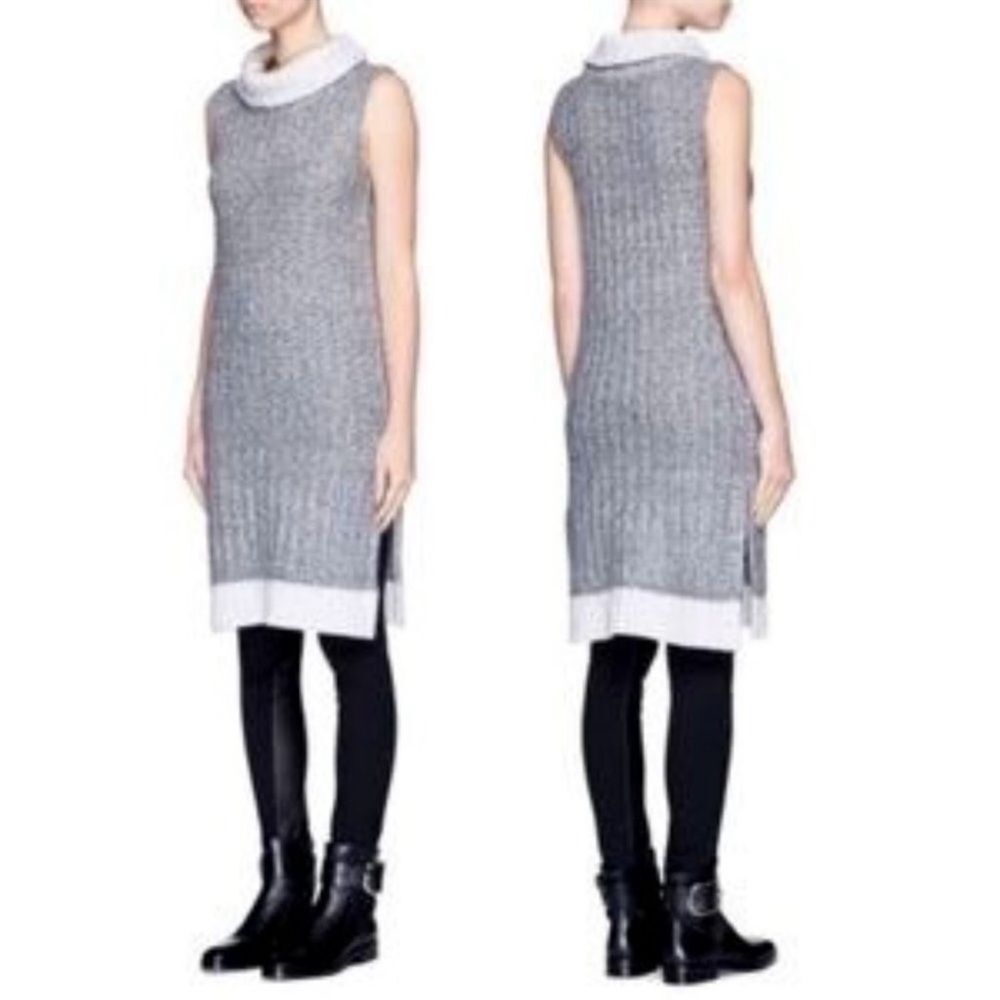 Rag N bone Gray Mackenna Funnel Turtle‎ Neck Sweater Dress Small